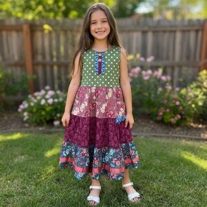 Matilda Jane Moments With You Just A Jaunt Knit Green Tank Top Floral Dress Owls